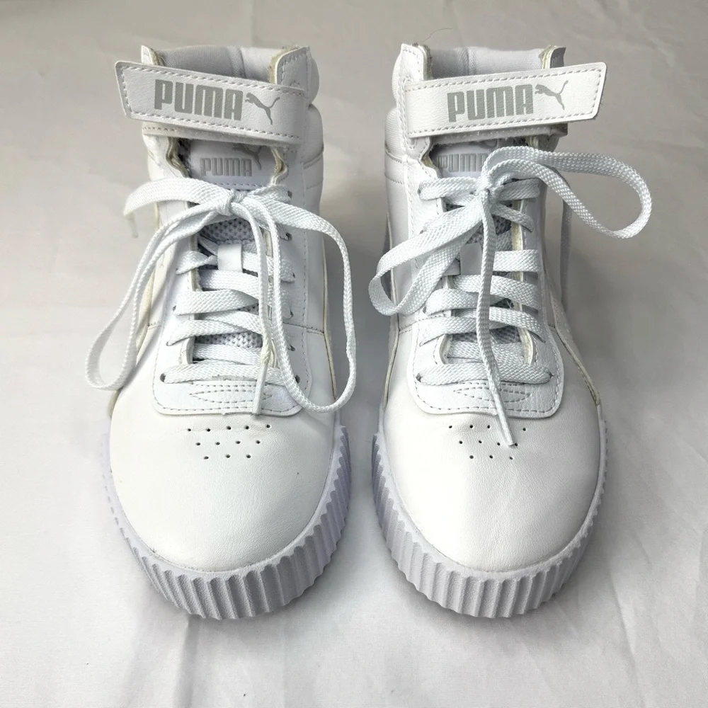 PUMA Women's Carina Mid Sneaker White 7.5 - Picture 4 of 13